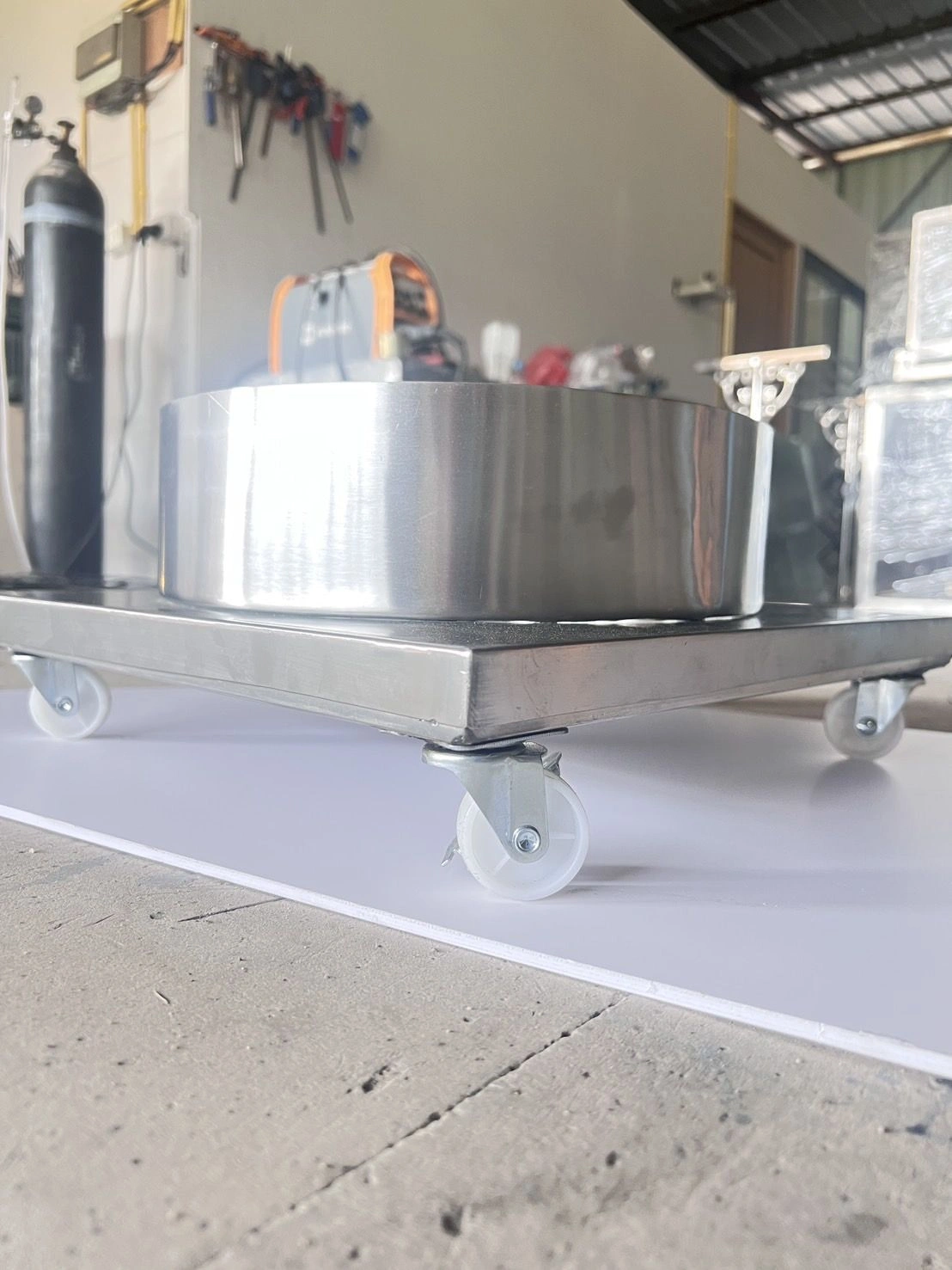 แท่นวางถังแก๊ส สแตนเลส