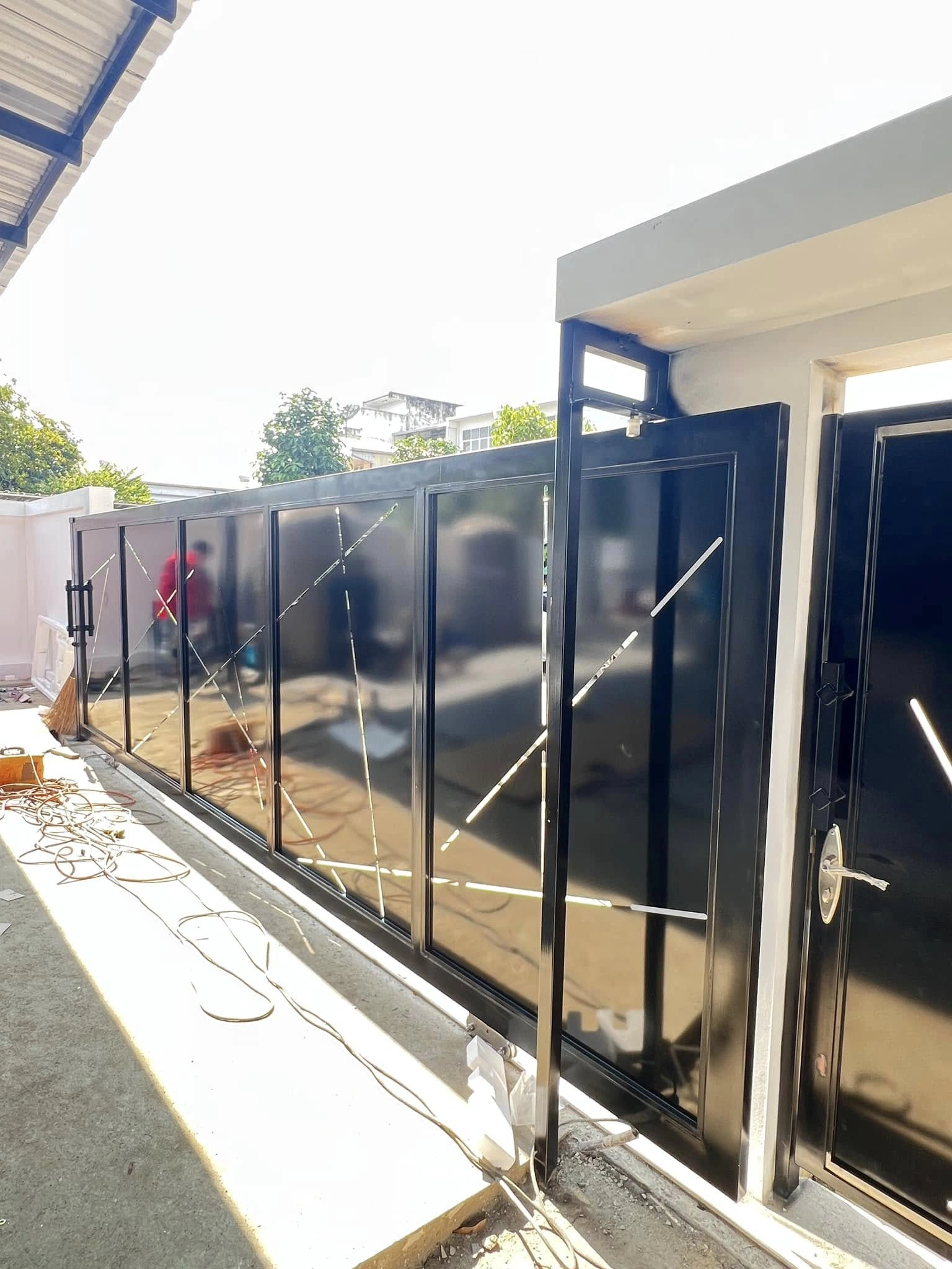 งานประตูเหล็กแผ่นลายฉลุ