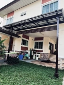 งานกันสาดโครงสร้างเหล็ก ลอนมินิโกล์